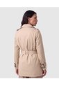 Chaqueta Cruzada Con Cinturón Para Mujer  Para Mujer Beige Patprimo de Patprimo