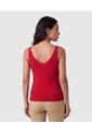 Camiseta Sin Mangas Cuello V Para Mujer  Para Mujer Rojo Patprimo de Patprimo
