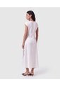 Vestido Largo Manga Rodada Para Mujer  Para Mujer Blanco Patprimo de Patprimo