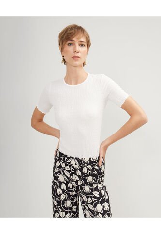 Camiseta Para Mujer Manga Corta Color Blanco Marca Patprimo #30093517 Patprimo