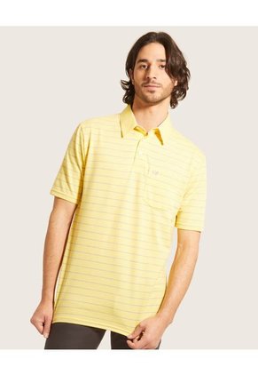 Polo Para Hombre Cuello Maquina Con Bolsillo Color Amarillo  Marca Patprimo #44111106