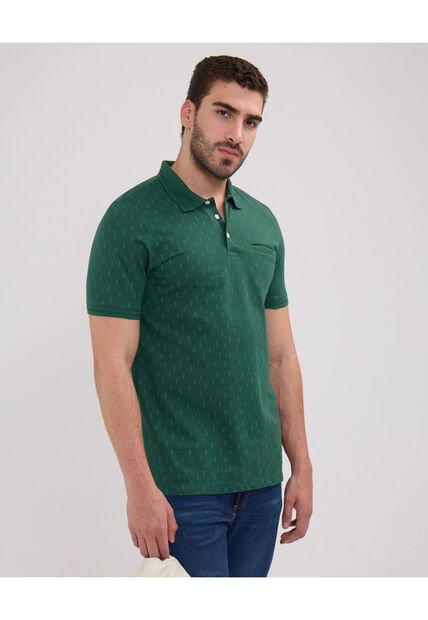 Polo Para Hombre Cuello Tejido Con Bolsillo Color Verde  Marca Patprimo #44112642
