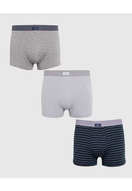 Boxer X3 Para Hombre Fleat Seamer Medio Color Negro Marca Patprimo #44000535