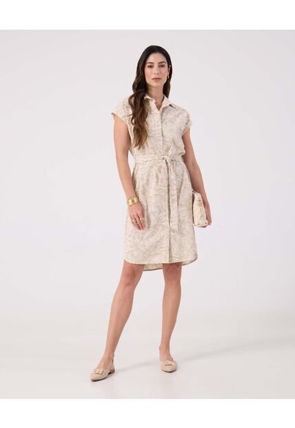 Vestido Para Mujer M/C Corto Color Beige Marca Patprimo #30171054