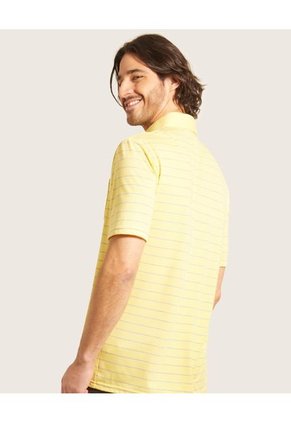 Polo Para Hombre Cuello Maquina Con Bolsillo Color Amarillo  Marca Patprimo #44111106