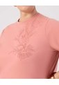 Camiseta De Cuello Redondo  Curvy  Para Mujer Rosa Patprimo de Patprimo