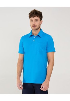 Polo Para Hombre Cuello Maquina Con Bolsillo Color Azul Claro Marca Patprimo #44112699