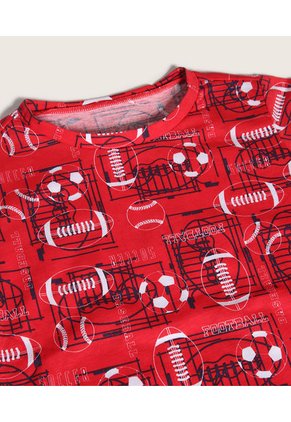 Pijama Para Niño M/C P/C Color Rojo  Marca Patprimo #66040048