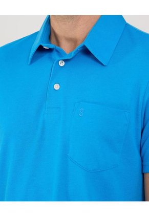 Polo Para Hombre Cuello Maquina Con Bolsillo Color Azul Claro Marca Patprimo #44112699