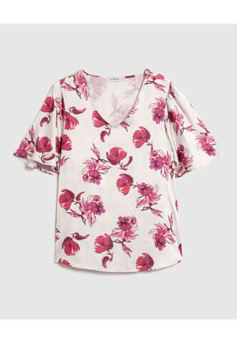 Blusa Para Mujer Manga Corta Color Blanco Marca Patprimo #30123459 Patprimo