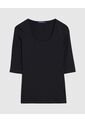 Camiseta  Para Mujer Manga 3/4 Cuello Redondo Color Negro Marca Patprimo #30097785 de Patprimo