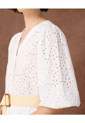 Vestido  Para Mujer M 3/4 Medio Color Blanco Marca Patprimo #30171096