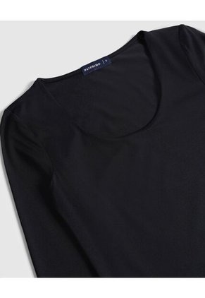 Camiseta Para Mujer Manga 3/4 Cuello Redondo Color Negro Marca Patprimo #30097785