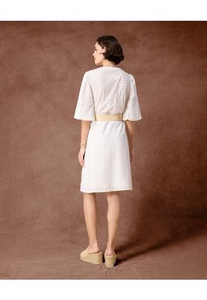 Vestido  Para Mujer M 3/4 Medio Color Blanco Marca Patprimo #30171096