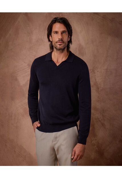 Polo  Para Hombre Cuello Tejido Sin Bolsillo Color Azul Marca Patprimo #44112788