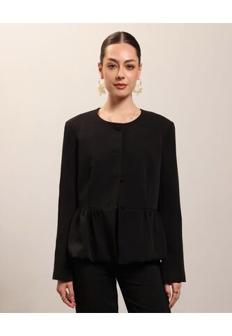 Chaqueta  Para Mujer Estructurada Color Negro Marca Patprimo #30080609 Patprimo