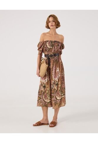 Vestido Para Mujer M/C Largo Color Café Marca Patprimo #30171046 Patprimo