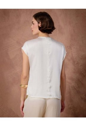 Blusa  Para Mujer Manga Corta Color Blanco Marca Patprimo #30123648