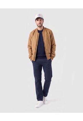 Camiseta Tejida Unicolor  Para Hombre Azul Patprimo