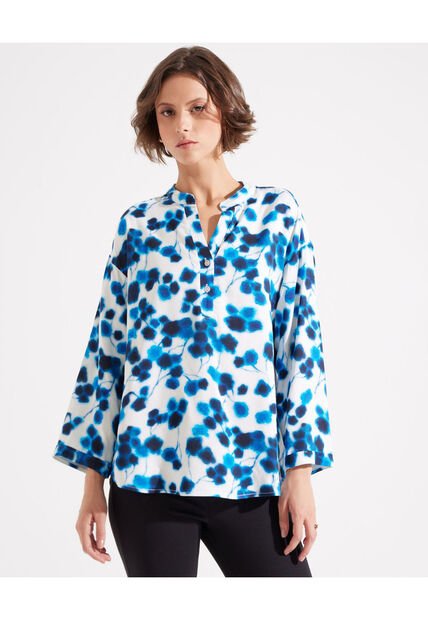 Blusa Para Mujer Manga 3/4 Color Azul  Marca Patprimo #30123153