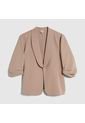 Blazer Manga 3/4 Con Solapa Curva  Para Mujer Negro Patprimo de Patprimo