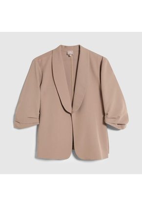 Blazer Manga 3/4 Con Solapa Curva Para Mujer Negro Patprimo