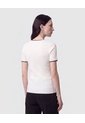 Camiseta Manga Corta Con Detalles De Color Contraste  Para Mujer Crudo Patprimo de Patprimo