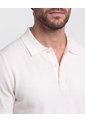 Polo Tejida Unicolor  Para Hombre Crema Patprimo de Patprimo