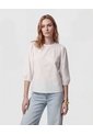 Blusa Manga 3/4 Bordada  Para Mujer Crudo Patprimo de Patprimo