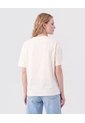Camiseta Con Aplique Tejido Para Mujer  Para Mujer Crema Patprimo de Patprimo