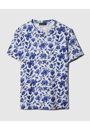 Camiseta Para Mujer Manga Corta Cuello Redondo Color Azul  Marca Patprimo #30093671