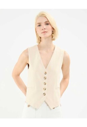 Chaleco Para Mujer Color Beige Marca Patprimo #30250034