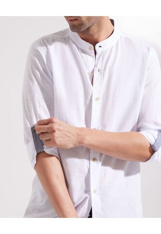 Camisa Para Hombre Manga Larga Sin Bolsillo Color Azul  Marca Patprimo #44012853 Patprimo