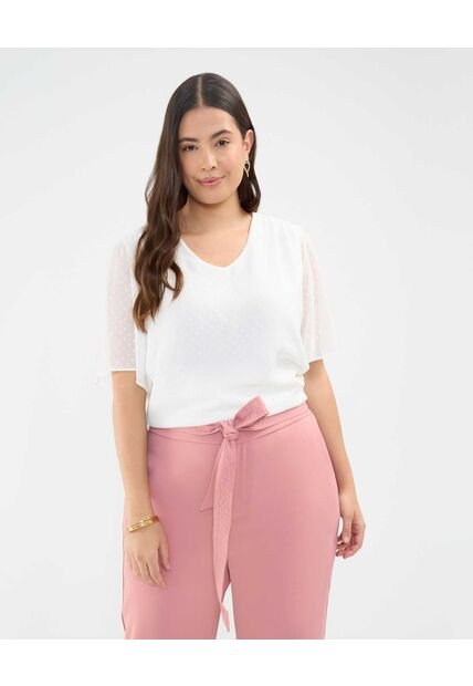 Blusa Para Mujer Manga Corta Color Blanco Marca Patprimo #14121373