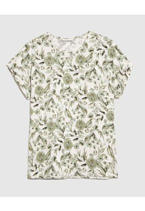 Blusa Para Mujer Manga Corta Color Verde Marca Patprimo #30123455