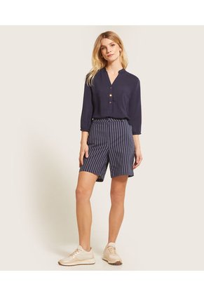 Blusa Para Mujer Manga 3/4 Color Azul  Marca Patprimo #30122625