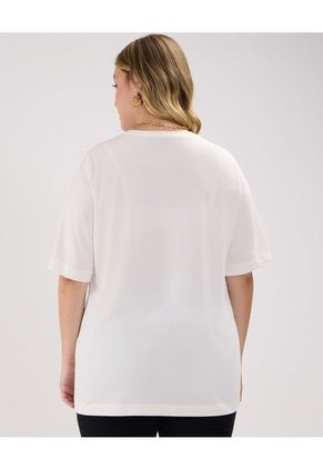 Camiseta Para Mujer Manga Corta Color Crema Marca Patprimo #14091406