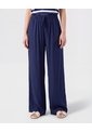 Pantalón De Bota Ancha Con Cordón Para Mujer  Para Mujer Azul Patprimo de Patprimo