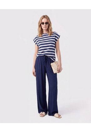 Pantalón De Bota Ancha Con Cordón Para Mujer  Para Mujer Azul Patprimo