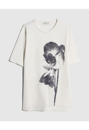 Camiseta Para Mujer Manga Corta Color Crema Marca Patprimo #14091406