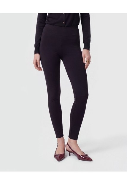 Leggings De Tiro Alto Con Pretina Ancha Mujer  Para Mujer Negro Patprimo