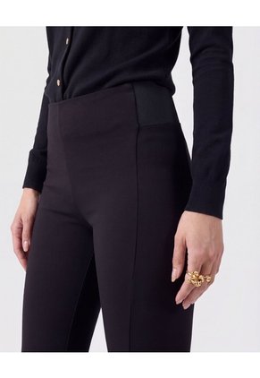 Leggings De Tiro Alto Con Pretina Ancha Mujer  Para Mujer Negro Patprimo