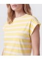 Camiseta Manga Sisa Con Doblez Para Mujer  Para Mujer Amarillo Patprimo de Patprimo