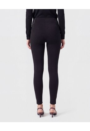 Leggings De Tiro Alto Con Pretina Ancha Mujer  Para Mujer Negro Patprimo