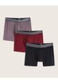 Pantaloncillo X3 Para Hombre Boxer Fleat Seamer Medio Color Vino Marca Patprimo #44420001 de Patprimo