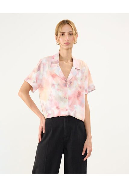 Camisa Para Mujer Manga Corta Color Rosa Marca Patprimo #30010665