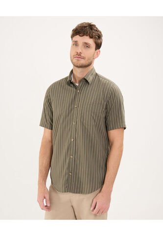 Camisa Para Hombre Manga Corta Con Bolsillo Color Verde  Marca Patprimo #44013073 Patprimo