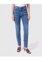 Jean Straight De Tiro Medio Para Mujer  Para Mujer Azul Patprimo de Patprimo
