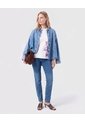 Jean Straight De Tiro Medio Para Mujer  Para Mujer Azul Patprimo de Patprimo