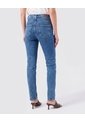 Jean Straight De Tiro Medio Para Mujer  Para Mujer Azul Patprimo de Patprimo